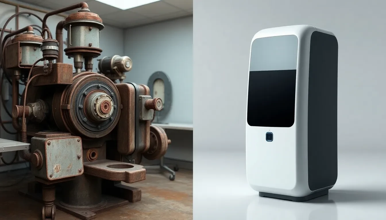 Vergleich von veralteten und modernen medizinischen Geräten