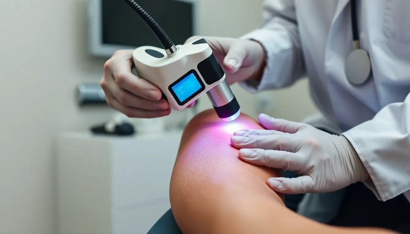 Laserbehandlung von Besenreisern