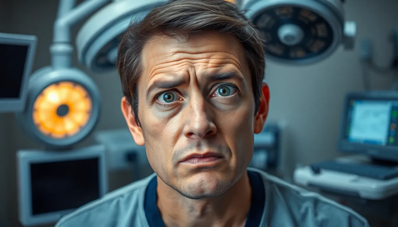 Person ängstlich vor medizinischem Eingriff