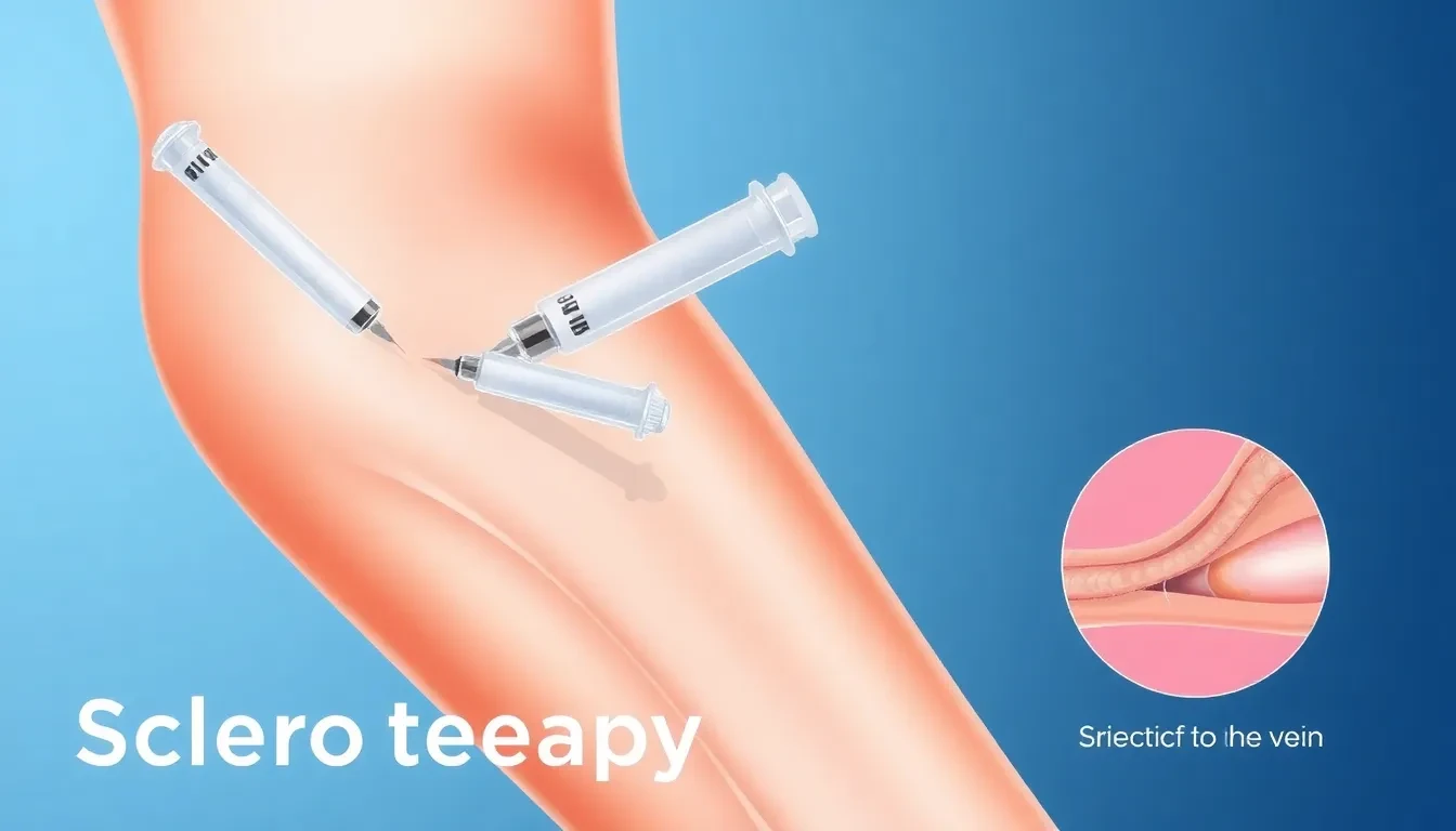 Medizinische Illustration der Sklerosierung