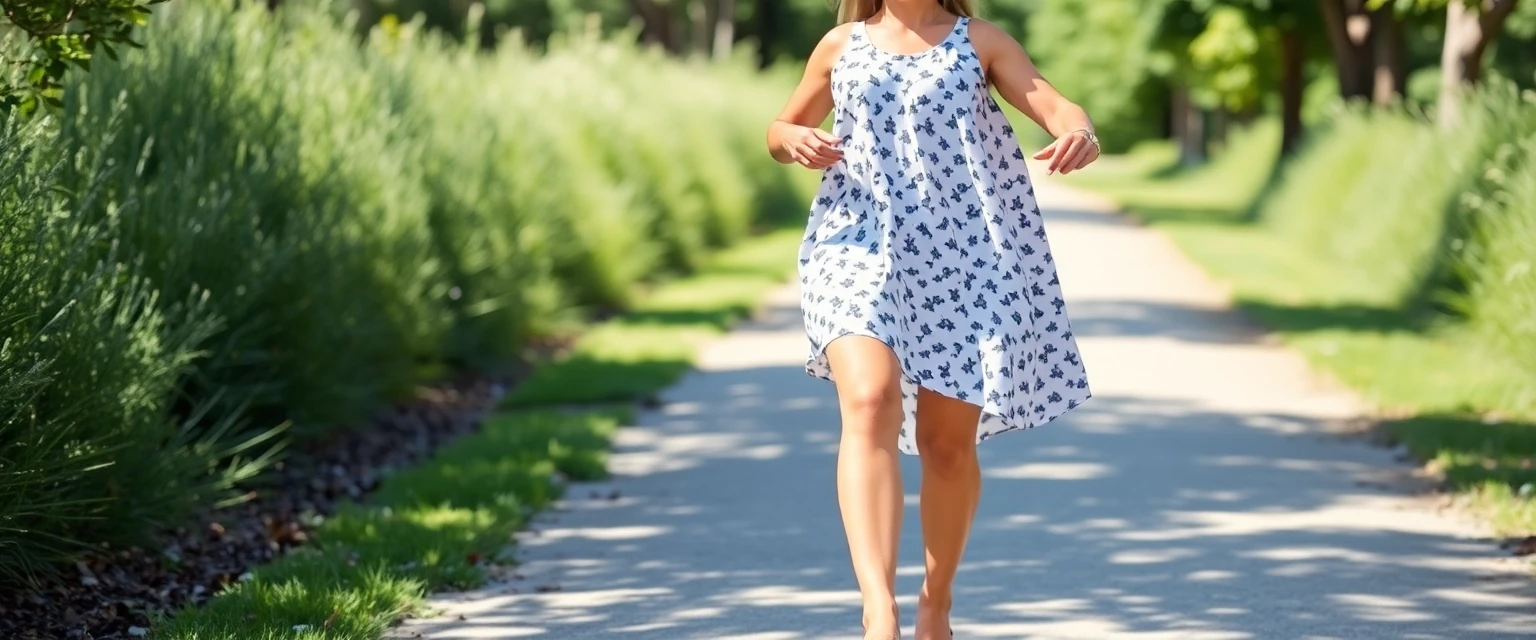 Frau mit gesunden Beinen nach Varikose-Entfernung