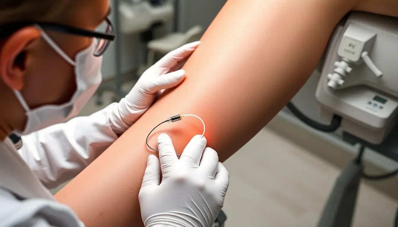 Radiofrequenzobliteration zur Behandlung von Krampfadern