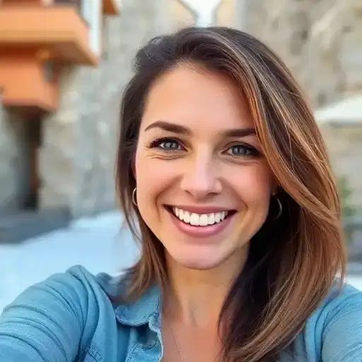 Porträt von Sara, zufriedene Patientin