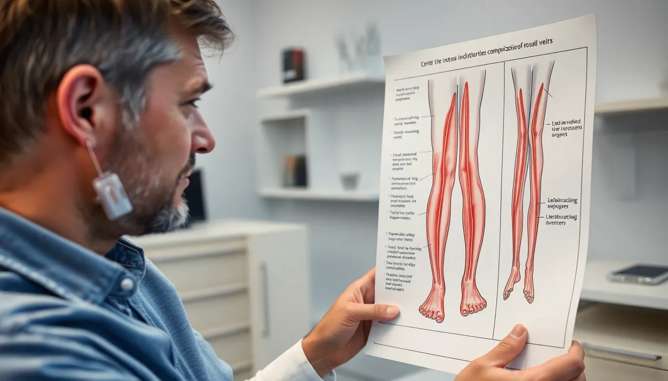 Besorgte Person im Gespräch über Venenleiden-Komplikationen