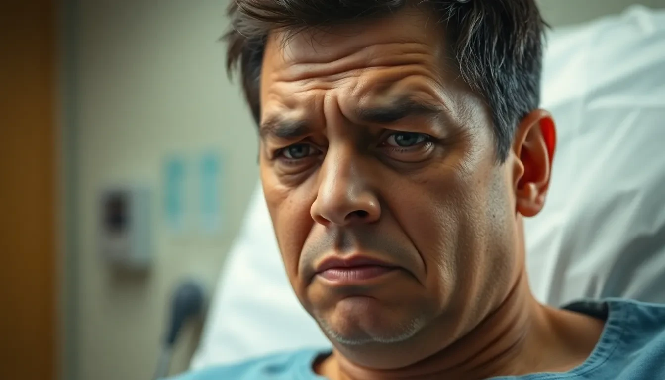 Person frustriert nach invasivem Eingriff