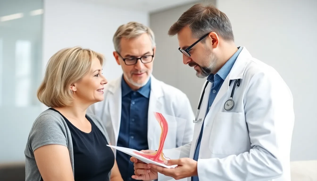 Arzt erklärt Venendiagnose in Zürich