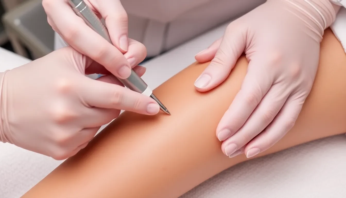 Ästhetische Behandlung von Besenreisern