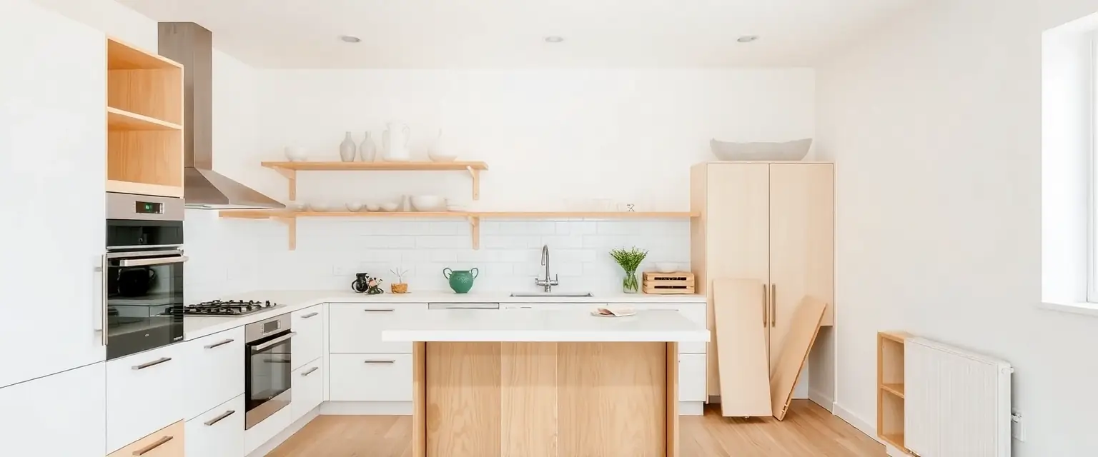 Professionelle Demontage einer Küche, die einen sauberen Raum für die Renovierung hinterlässt