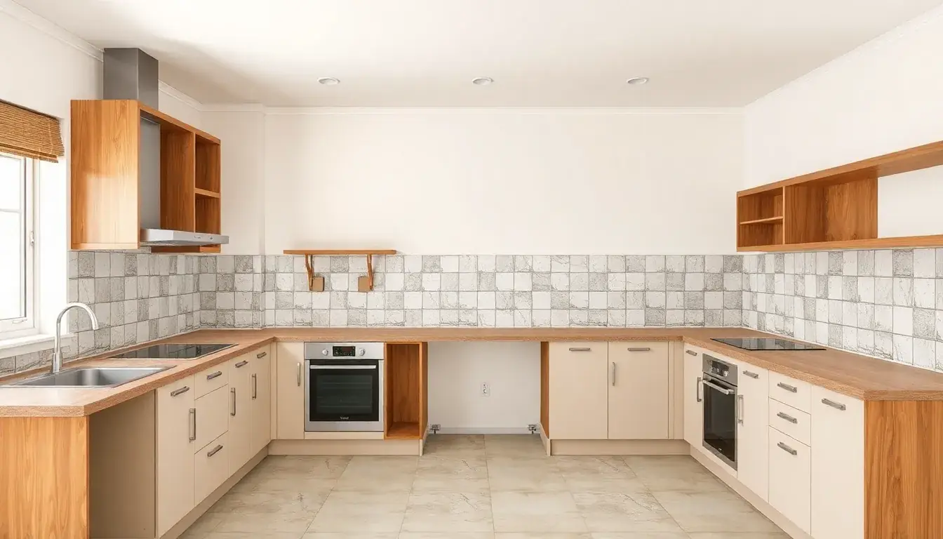 Besenreiner Küchenraum nach der Demontage