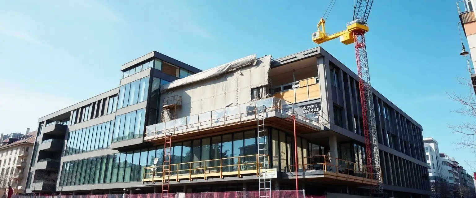 Professioneller Rückbau eines Gebäudes in der Schweiz