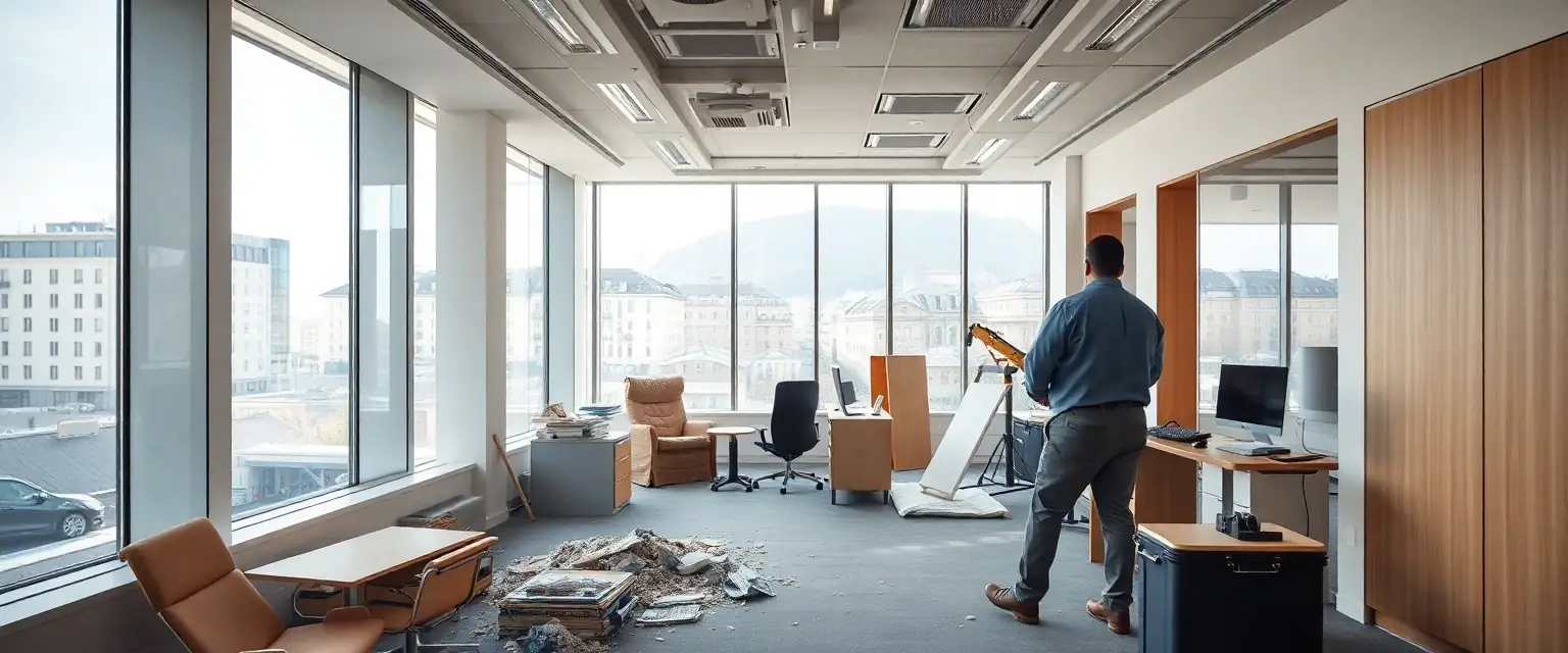 Professioneller Rückbau eines Büros in der Schweiz