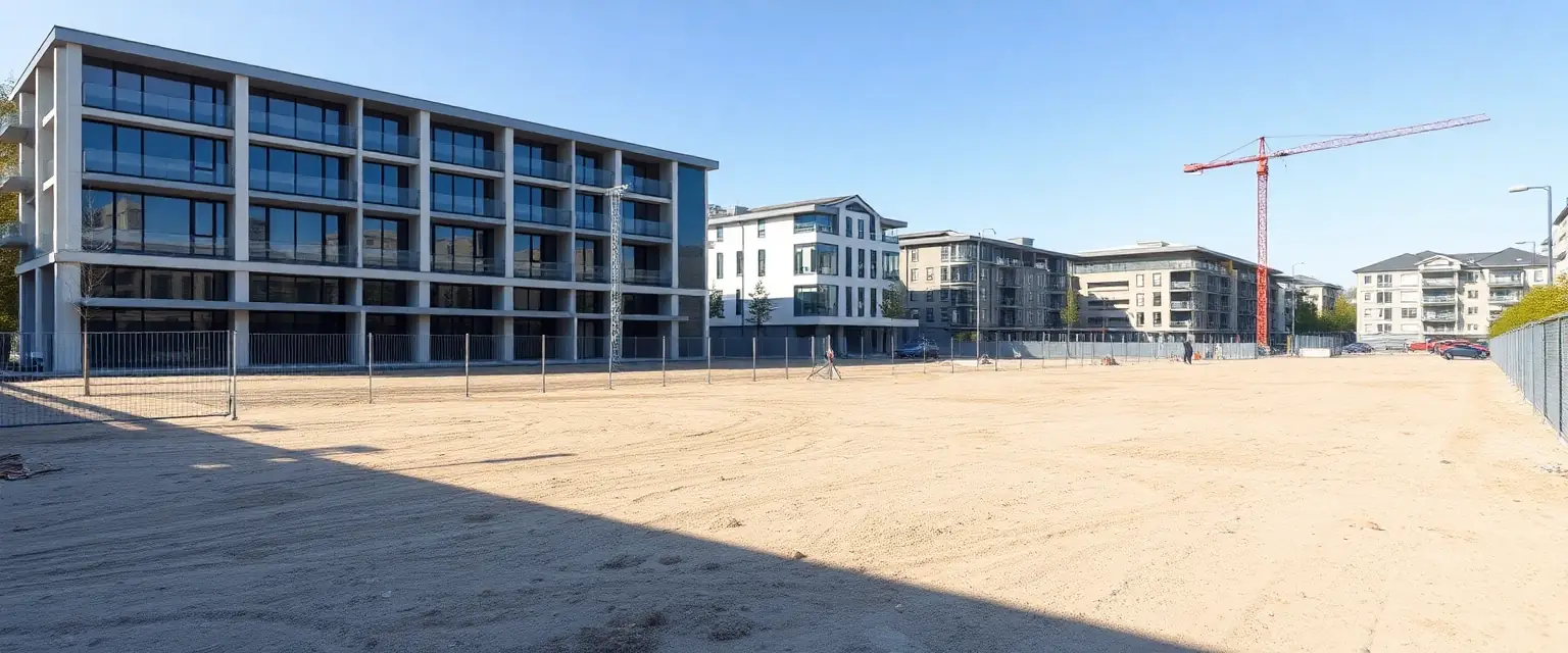 Professionell geräumte Baustelle in Zug, bereit für Neubau