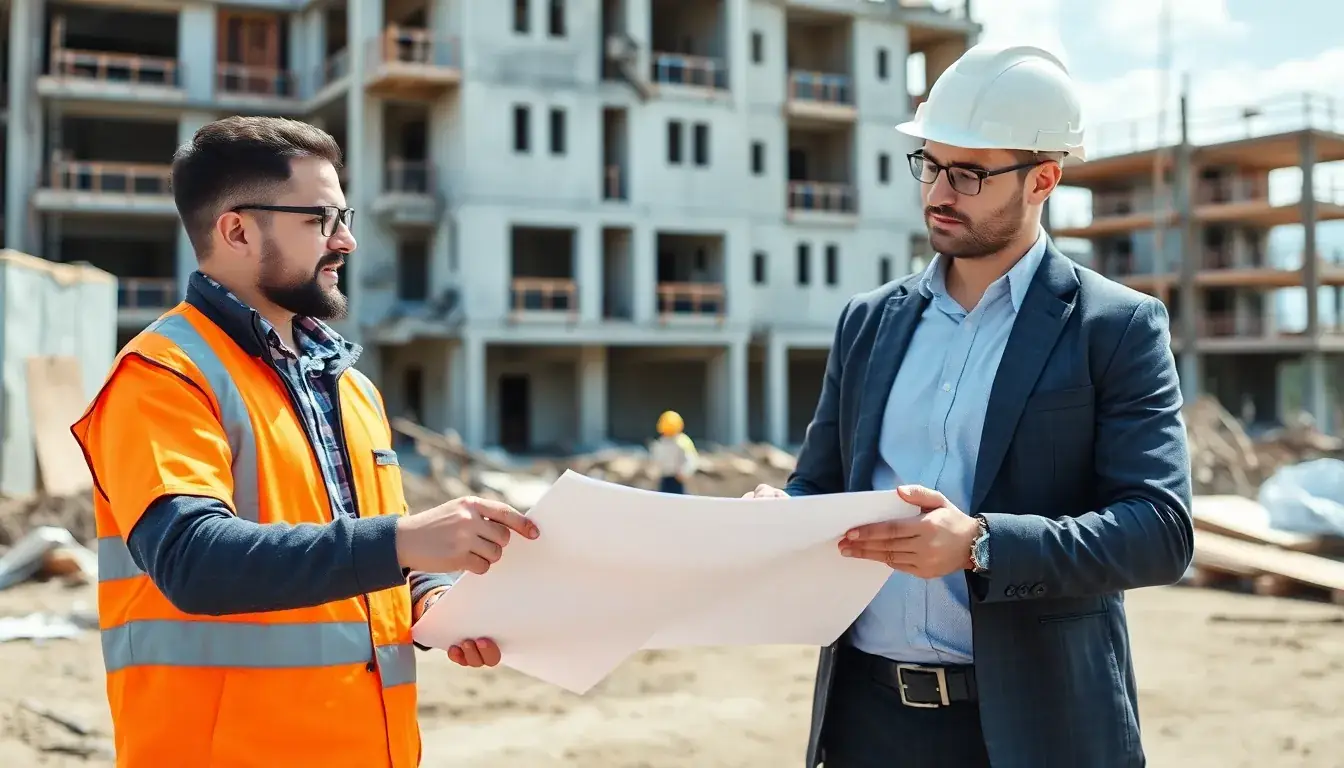 Projektmanager besprechen Rückbaupläne
