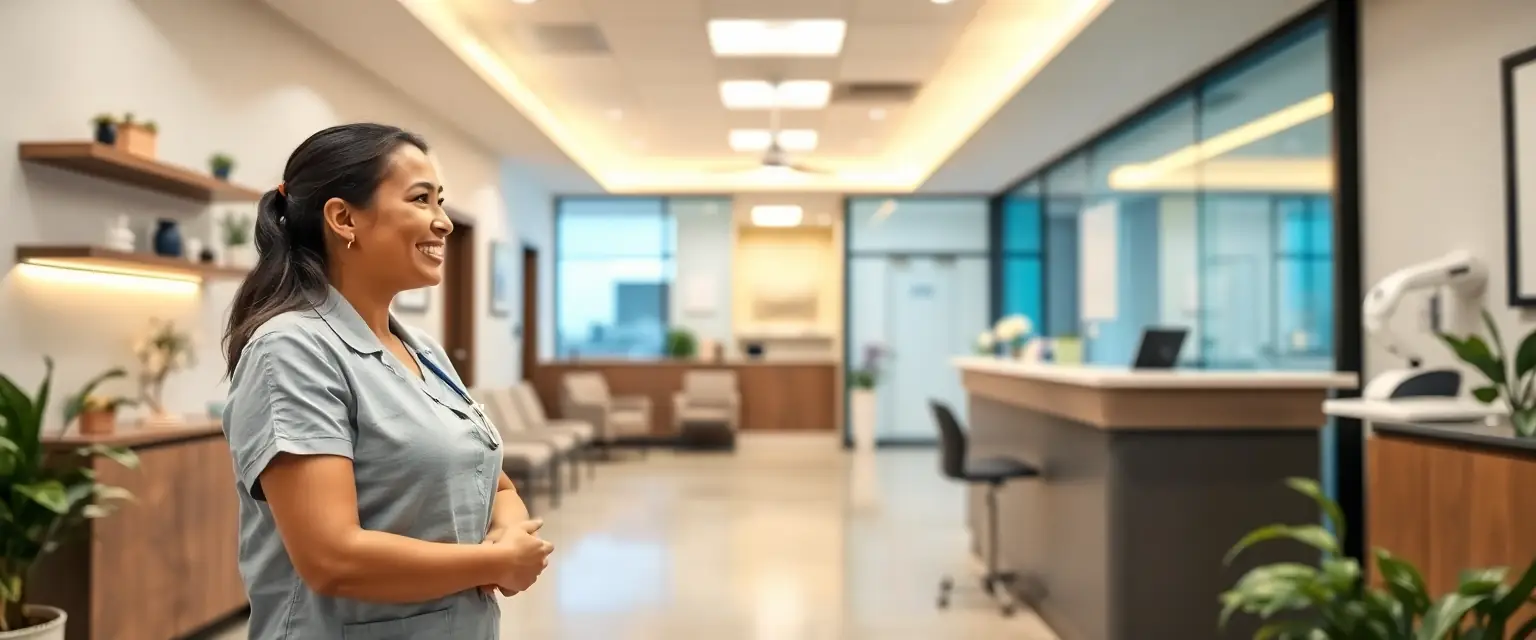 Modernes Zahnarztzentrum mit freundlicher Atmosphäre