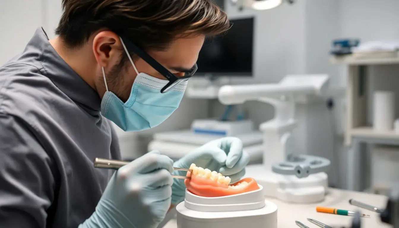 Anfertigung der Aufbissschiene im Dentallabor