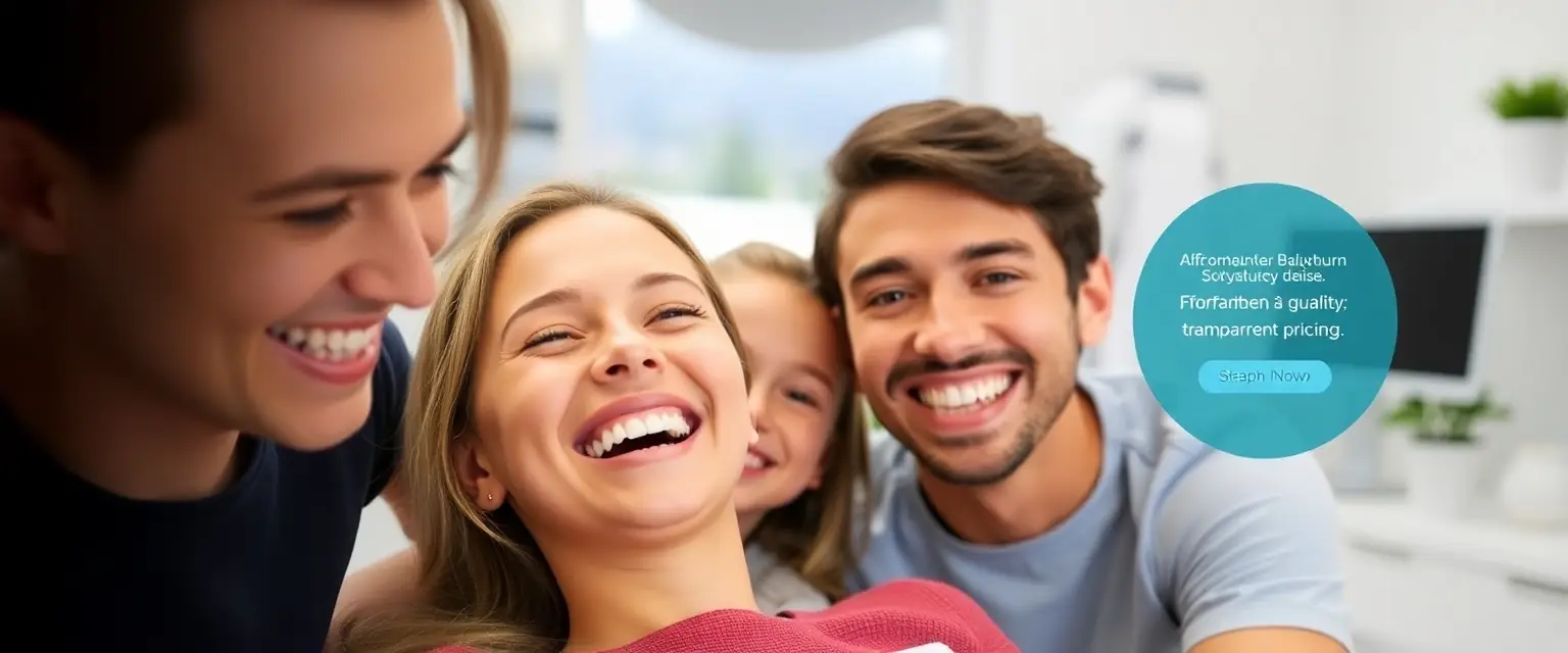 Glückliche Familie nach Zahnarztbesuch in Solothurn