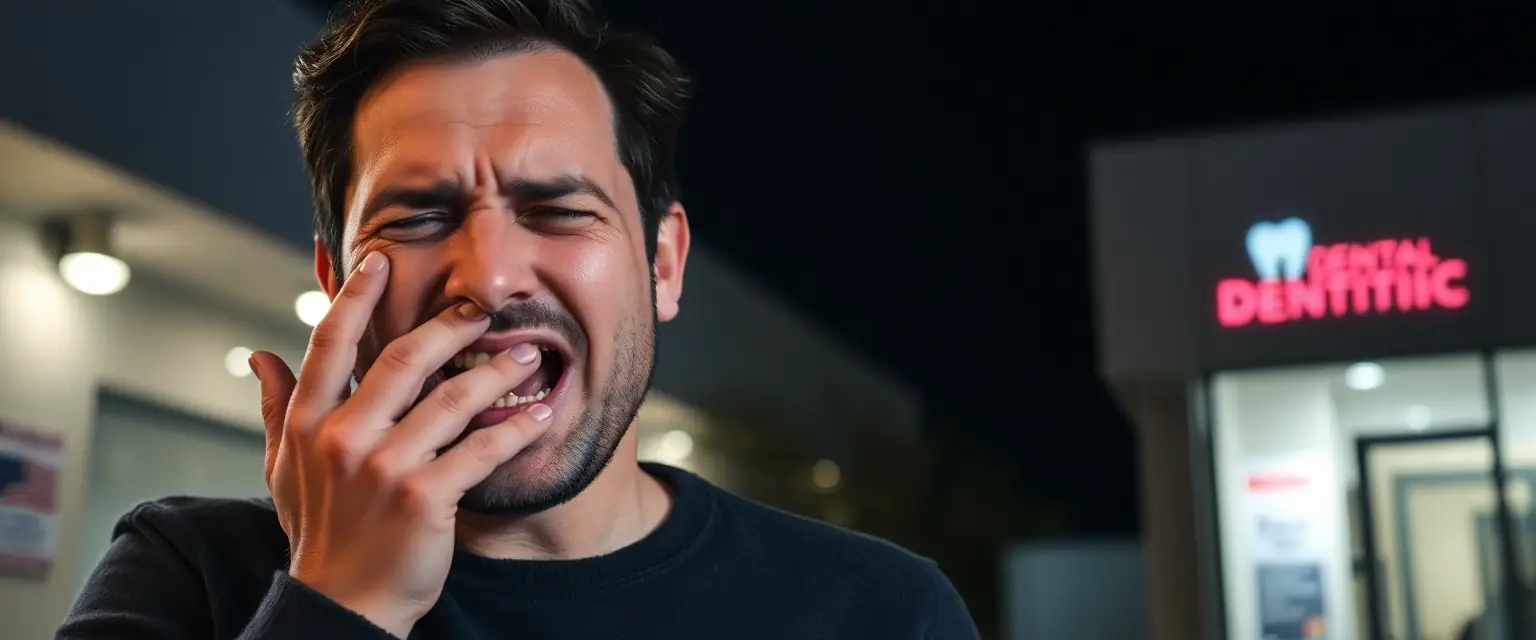 Person mit Zahnschmerzen sucht Notfall Zahnarzt in Solothurn