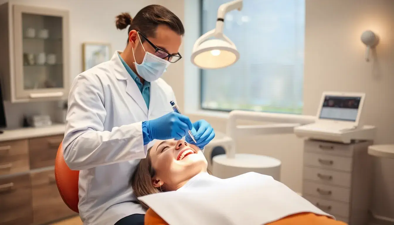 Zahnarzt bei der Behandlung eines Patienten