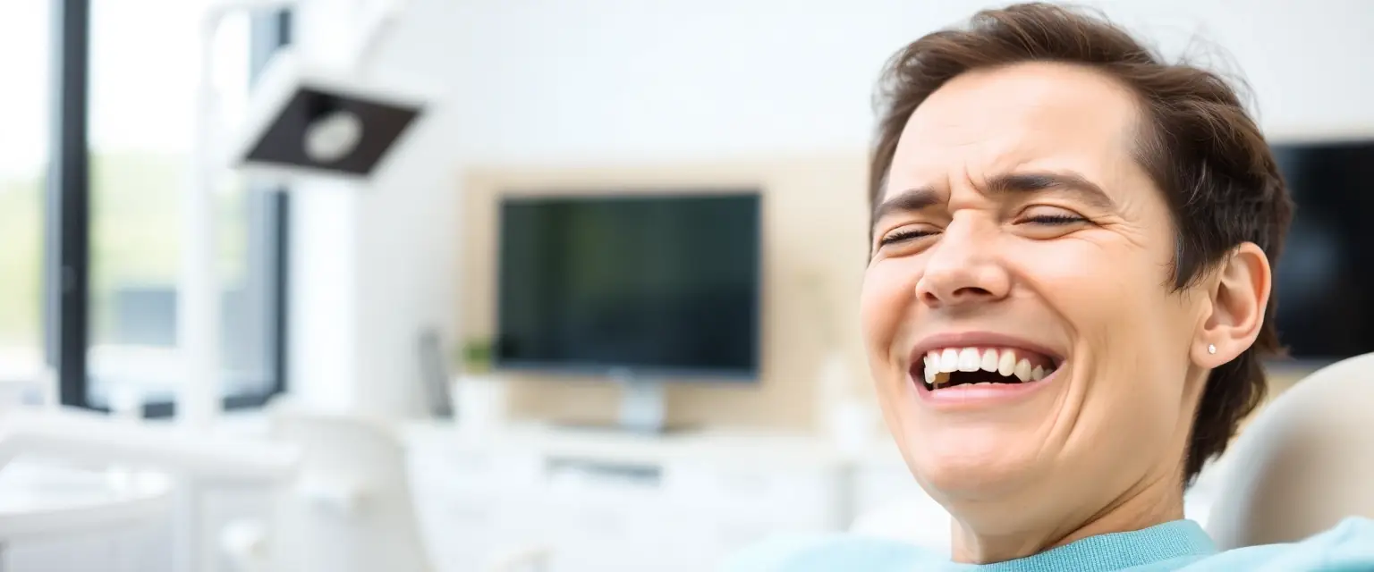 Glücklicher Patient nach Zahnarztbesuch in Solothurn