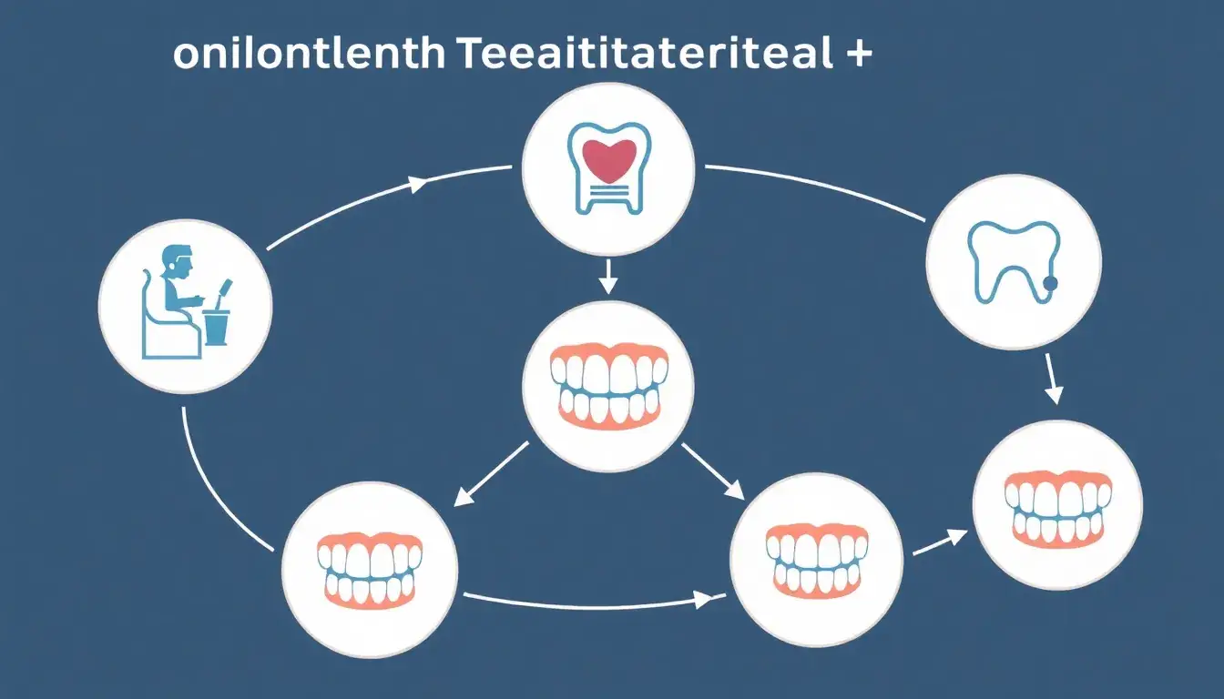 Infografik: Schritte der kieferorthopädischen Behandlung in der Praxis Bontognali