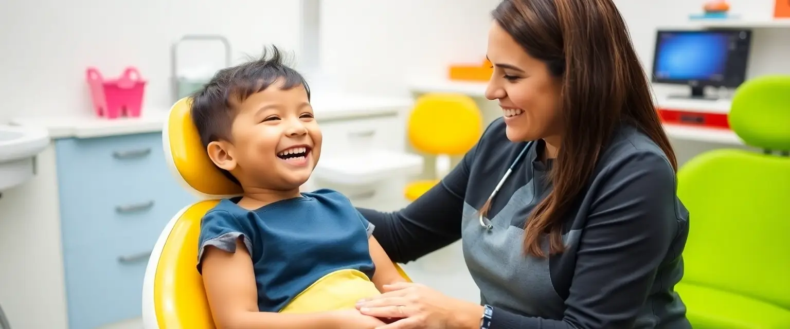 Glückliches Kind beim Zahnarzt in Solothurn