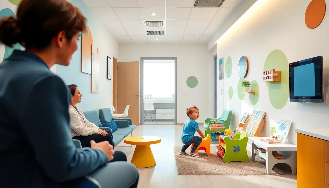 Kinderfreundlicher Wartebereich in der Zahnarztpraxis