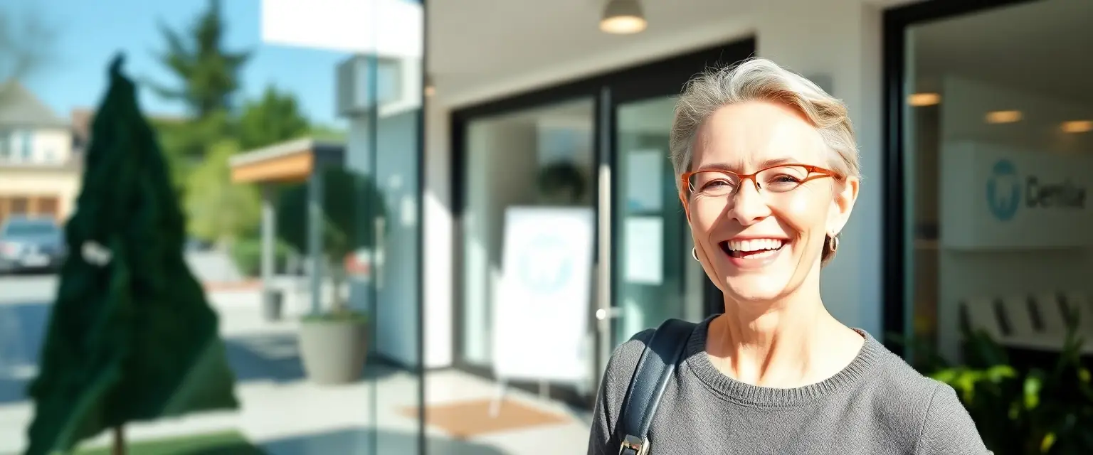 Glücklicher Patient nach Zahnarztbesuch in Solothurn
