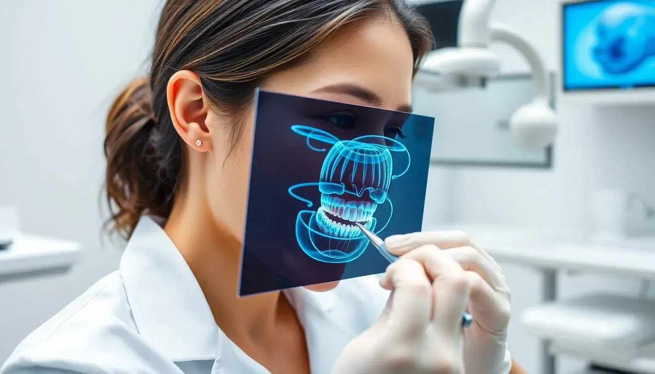 Zahnarzt führt digitalen 3D-Scan durch