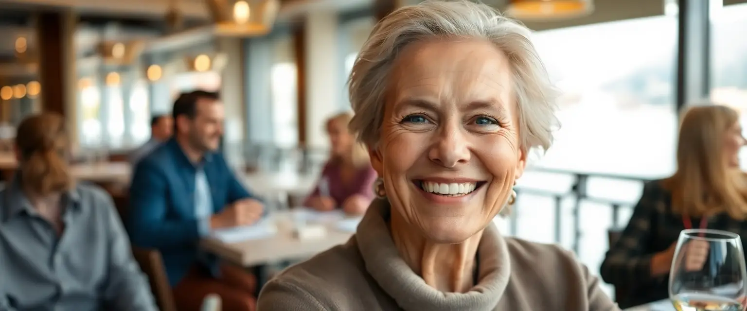 Glückliches Lächeln mit Zahnersatz für 3 Zähne in Zürich