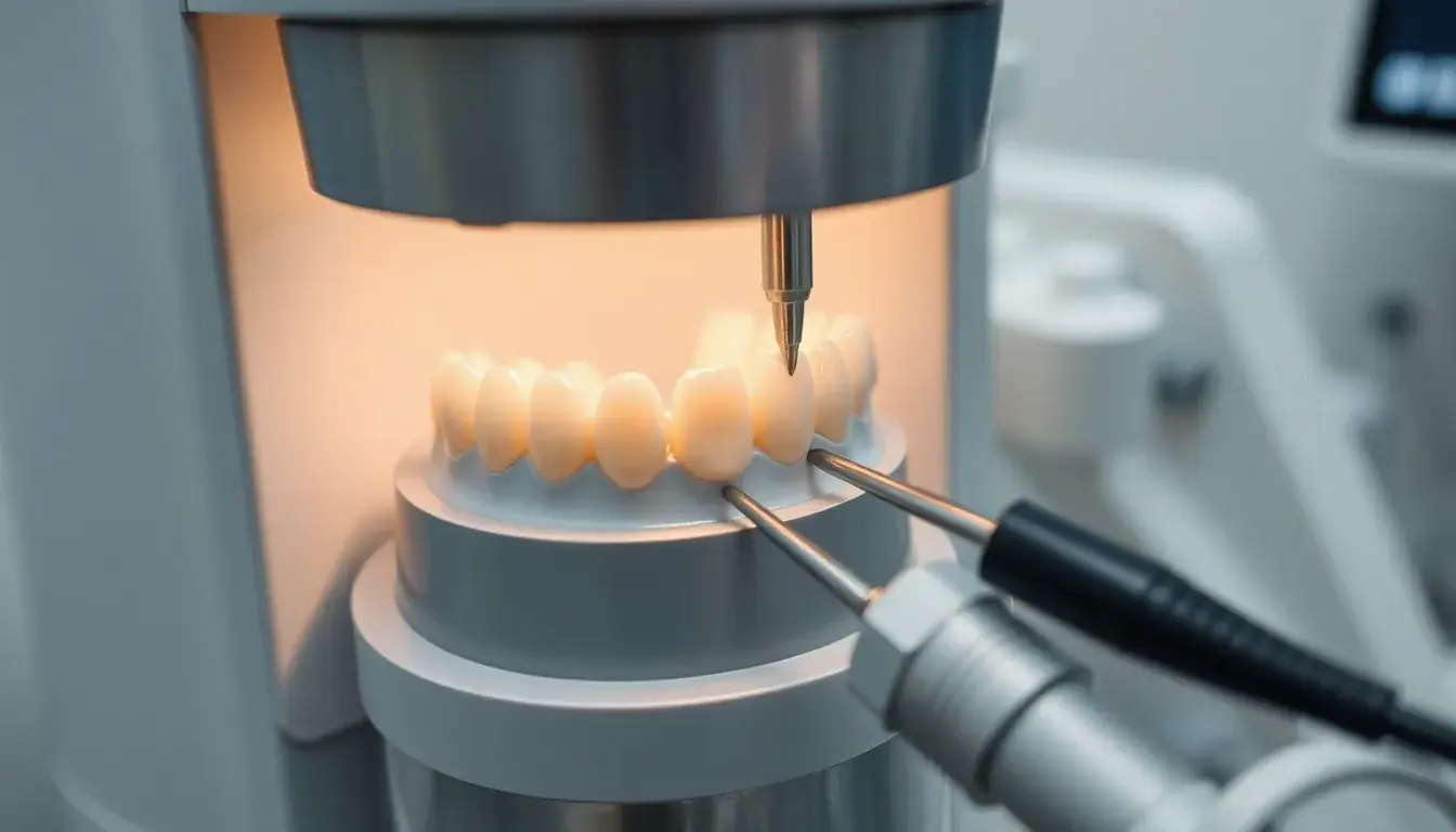 CEREC-Maschine fertigt Zahnkrone