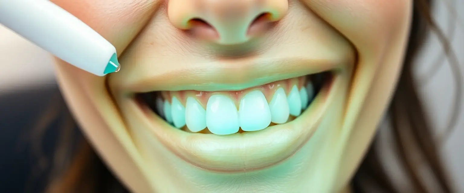 Strahlend saubere Zähne nach professioneller Zahnreinigung