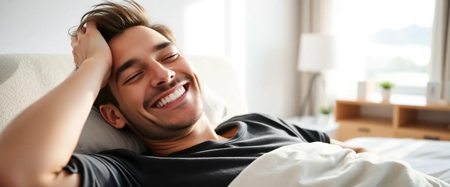 Frau wacht schmerzfrei auf dank Zahnschiene