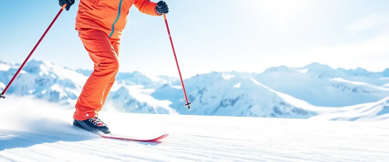 Glücklicher Skifahrer mit perfekt angepasstem Atomic Innenschuh in den Schweizer Alpen
