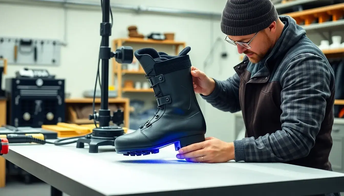 Professionelle Skischuh-Anpassung mit Spezialofen