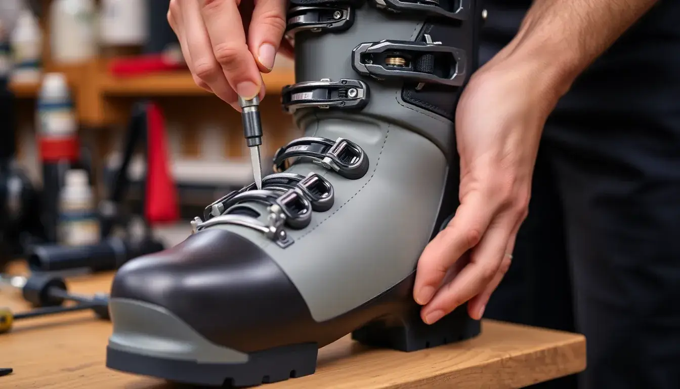 Experte passt Skischuh-Innenschuh präzise an